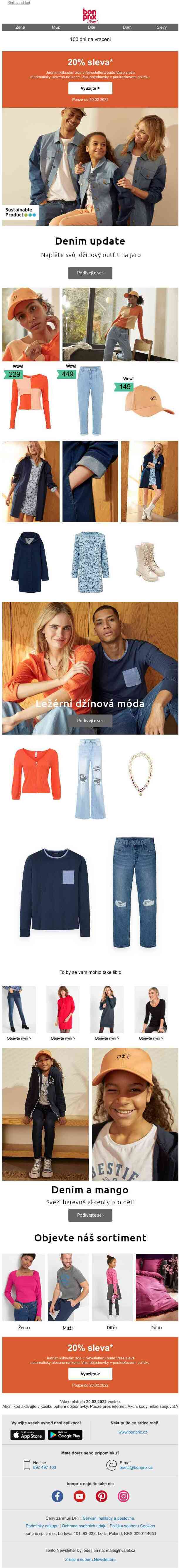 Pouze dnes: 20% sleva