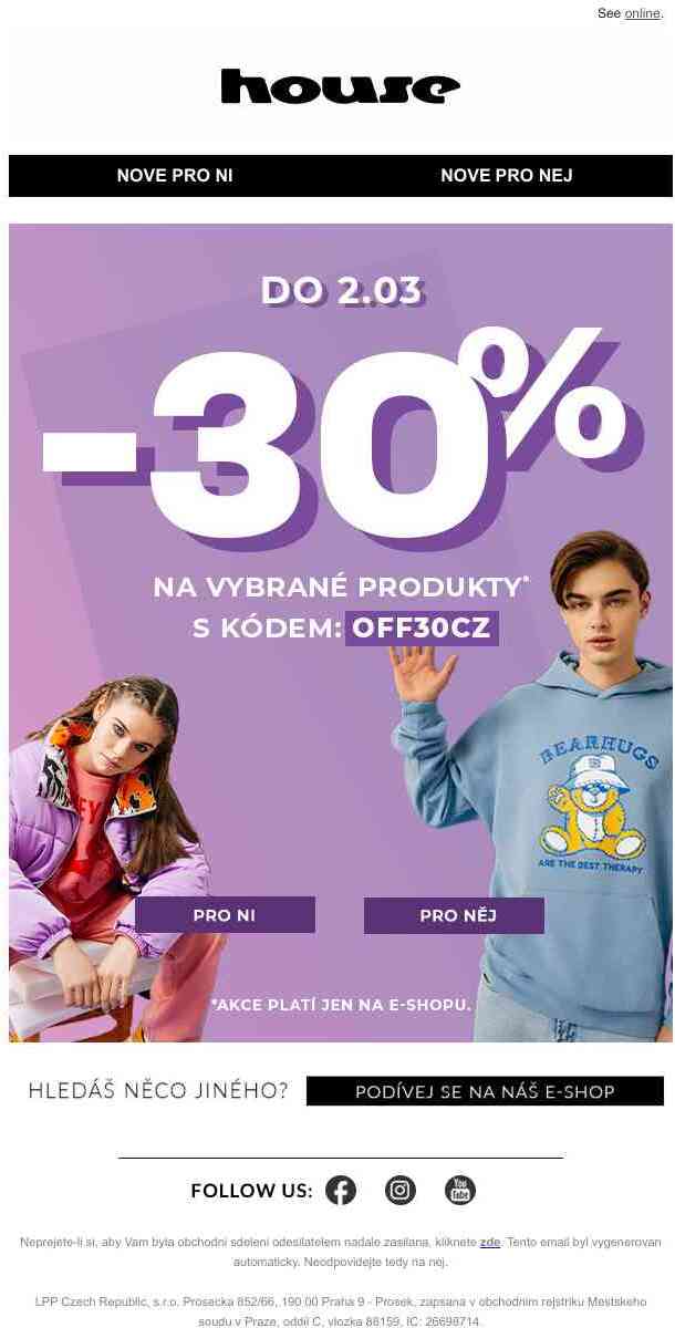 🔔-30% na vybrané produkty!