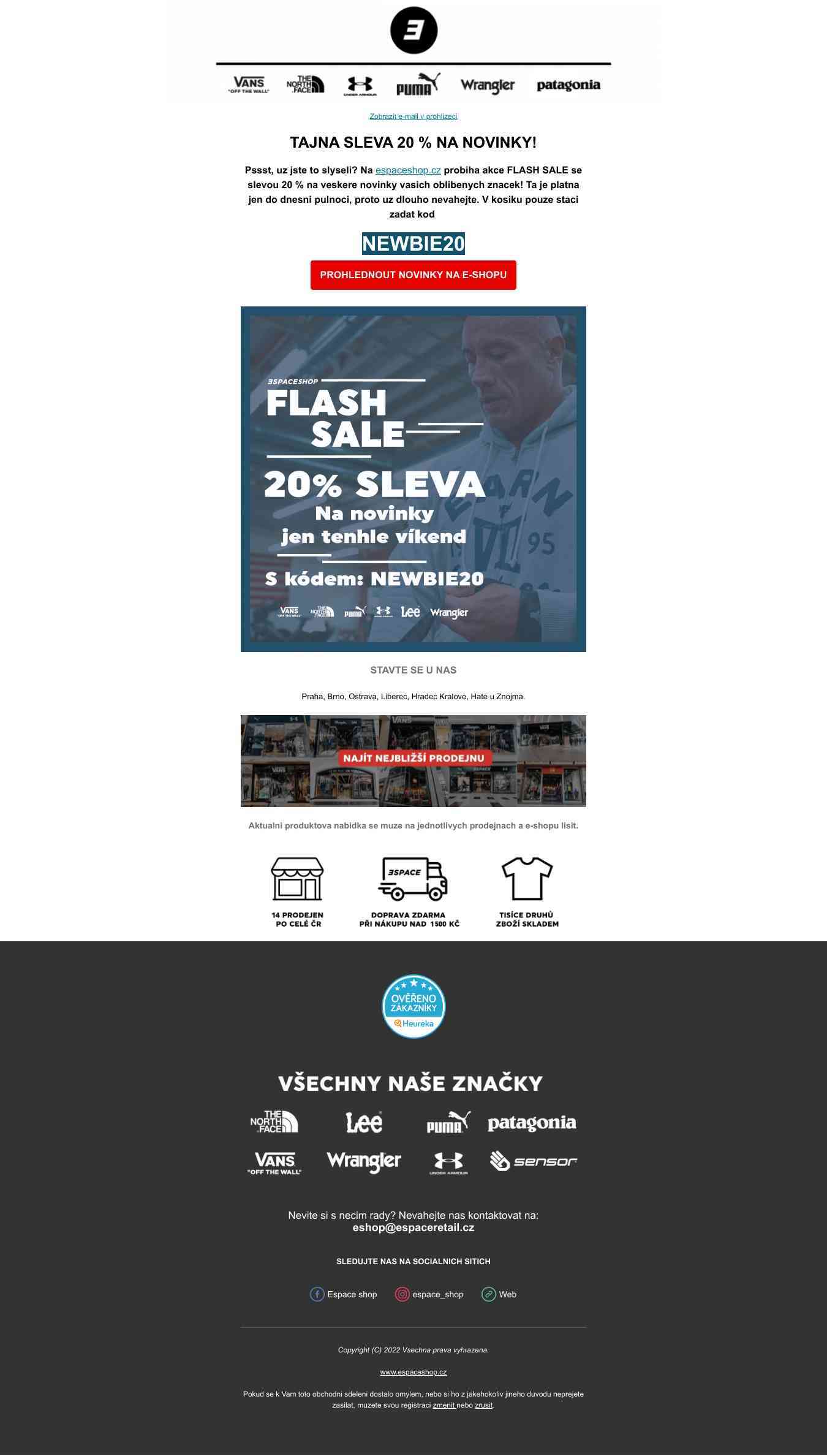 TAJNÁ SLEVA 20 % NA NOVINKY!