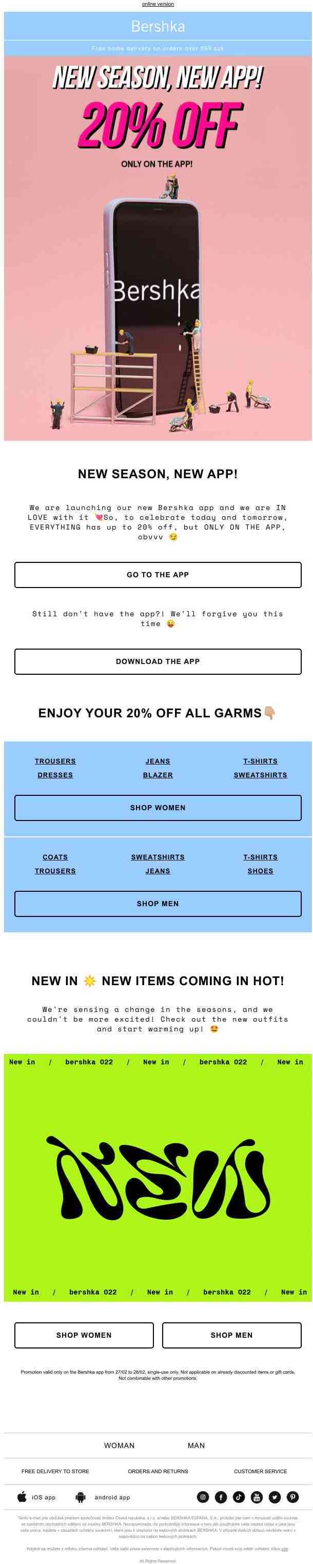 New APP! 20% off on EVERYTHING to celebrate😍
