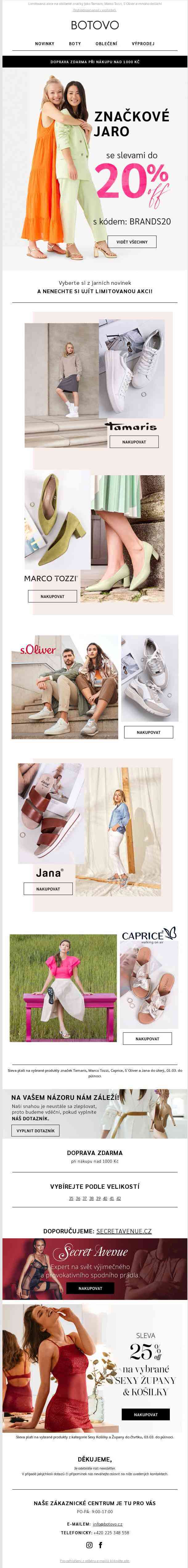 -20%| Značkové jaro plné trendy novinek 🌸