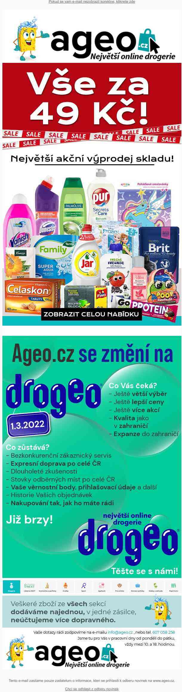 Kupte vše za 49 Kč v největším akčním výprodeji!