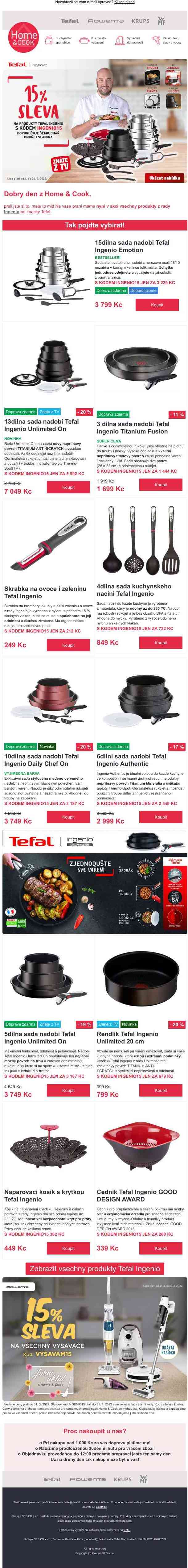 15% sleva na Tefal Ingenio ☝️