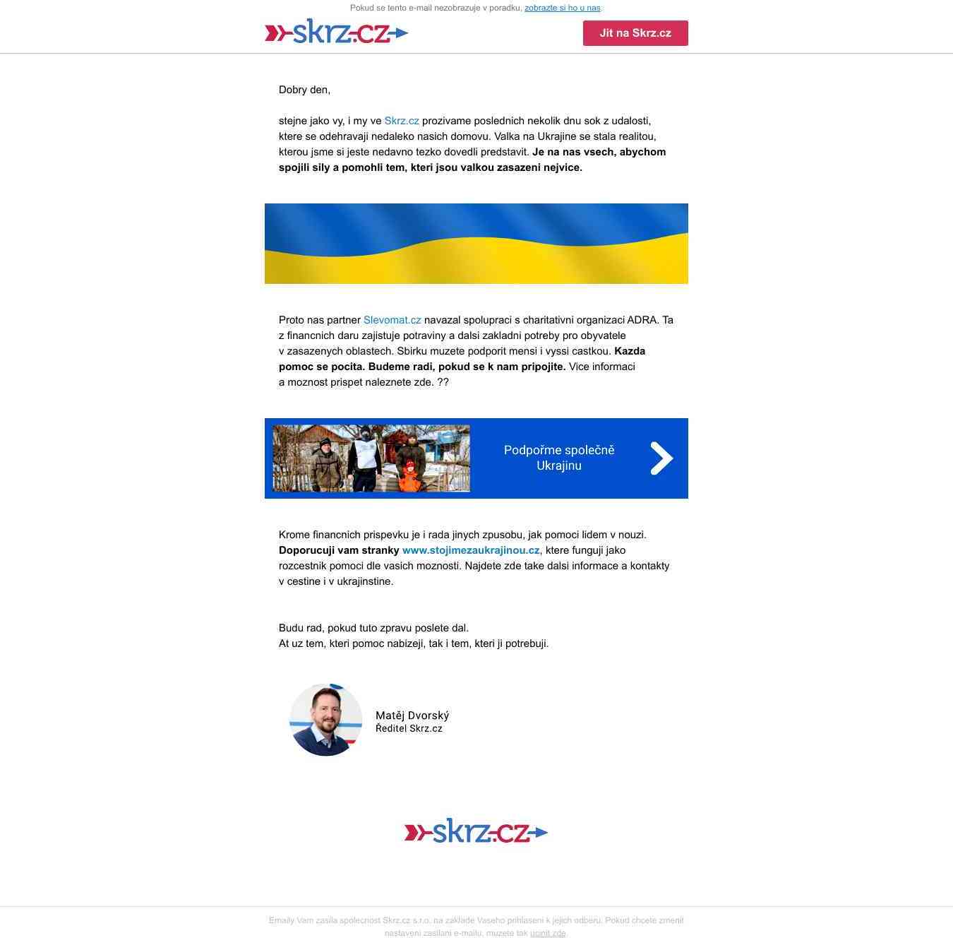 Spojme síly pro Ukrajinu
 🇺🇦
