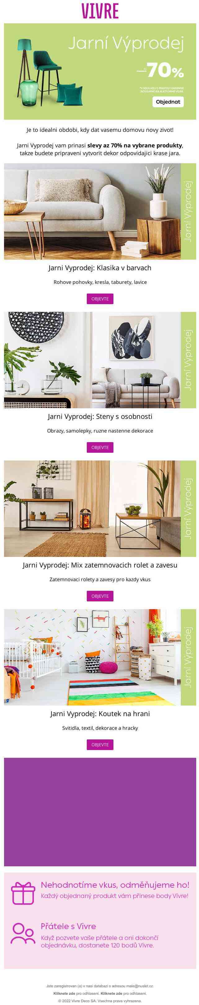 Víkend přichází s dobrými zprávami! 🎉 Na Vivre si užijete až -70% na nábytek pro váš domov. 🏠