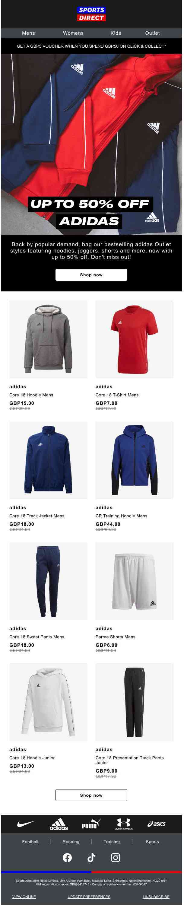 adidas Outlet: £6 shorts & £7 shirts 🔥