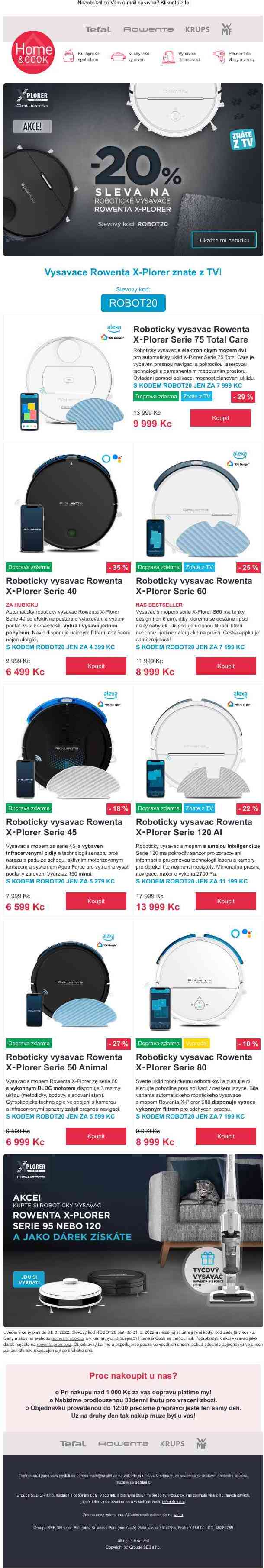 20% sleva na robotické vysavače 🥳