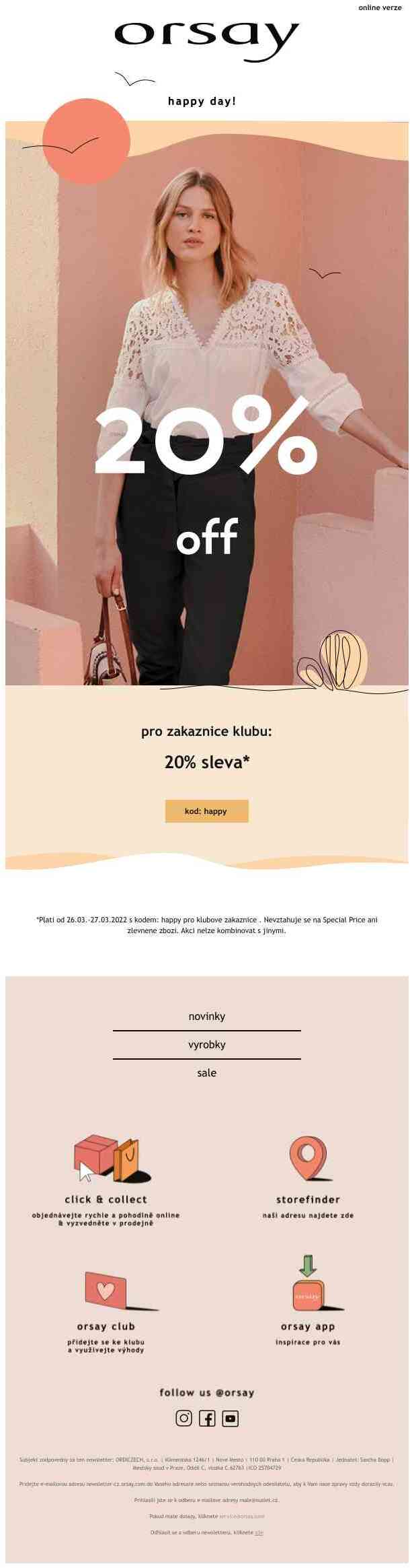 happy day ☀️ 20% na všechno