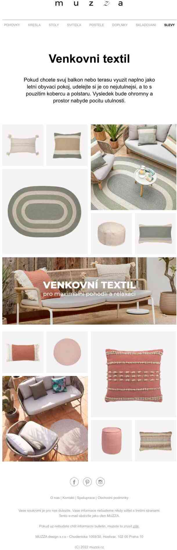 ✨ Venkovní textil