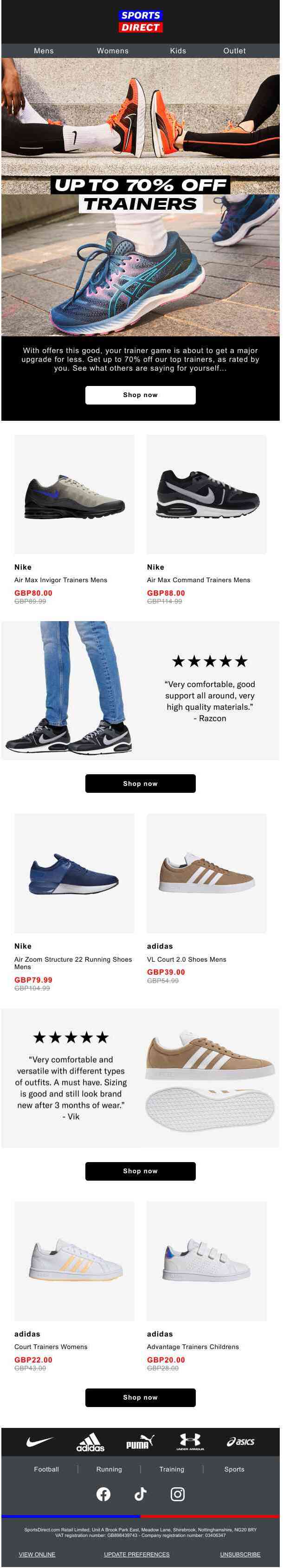 ⭐ Up to 70% off: Top rated trainers ⭐
