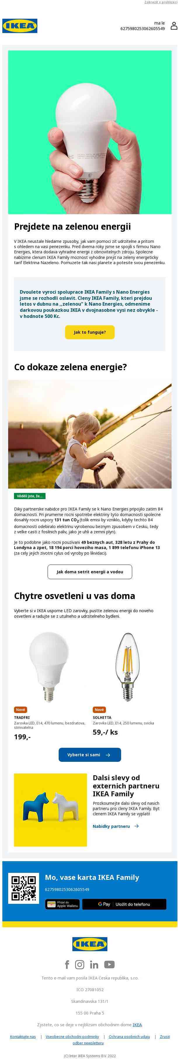 Přejděte výhodně na zelenou energii.