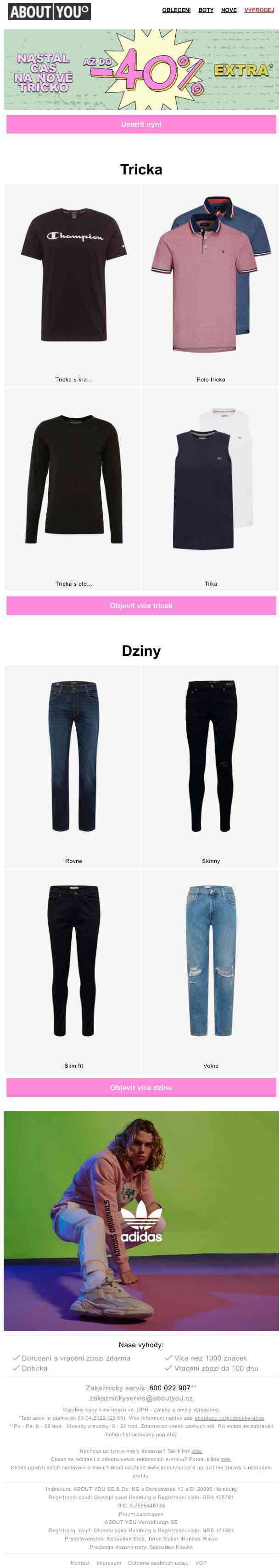 Trička ve slevě & džínové trendy
