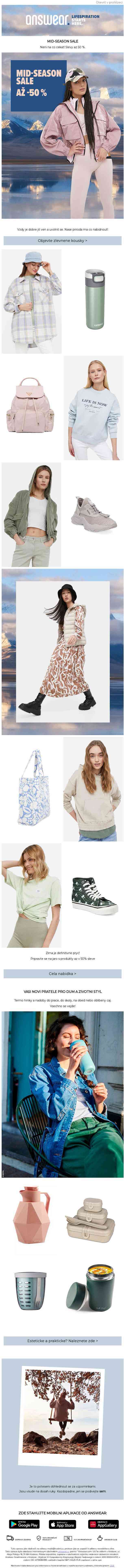 👜 👠 👗 MID-SEASON SALE AŽ -50 %