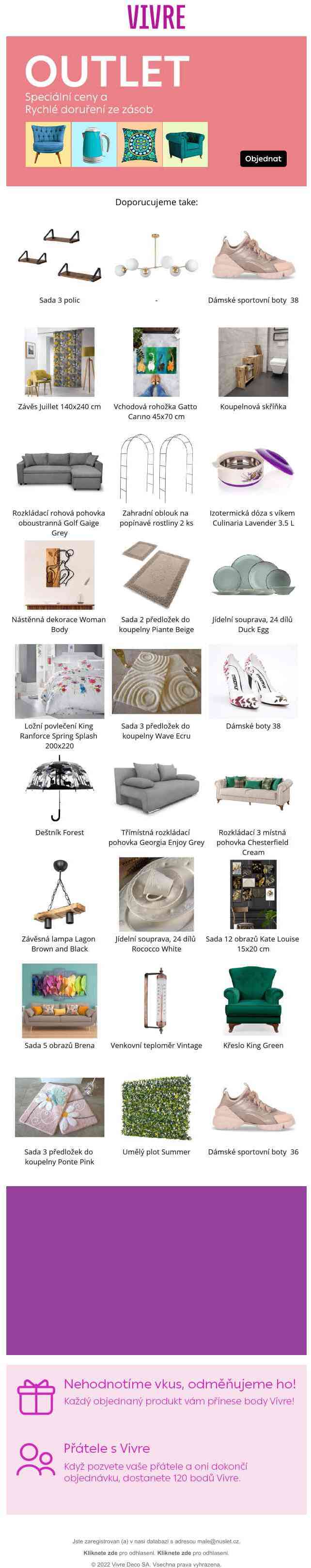 S OUTLET máte speciální ceny a rychlé doručení ze skladu! 🤩 Kupte si favority z webu! 👉