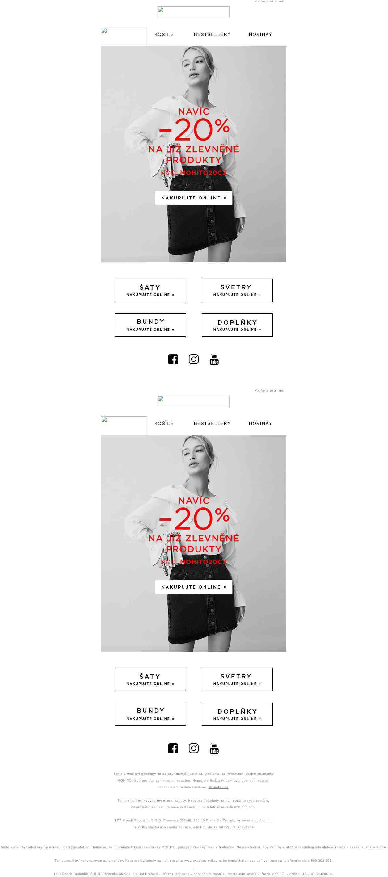 Navíc -20% na sezónní výprodej!