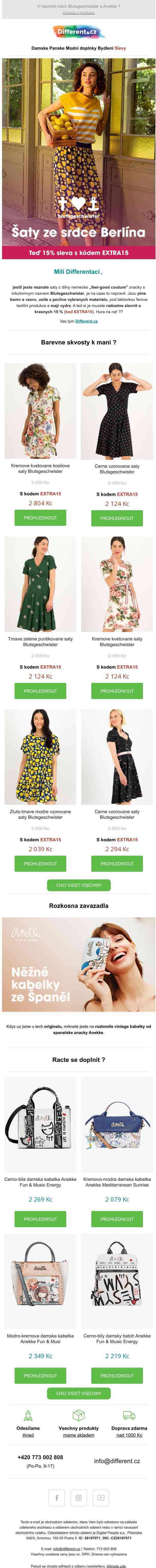 15% sleva 👀 Šaty a kabelky, které svět neviděl