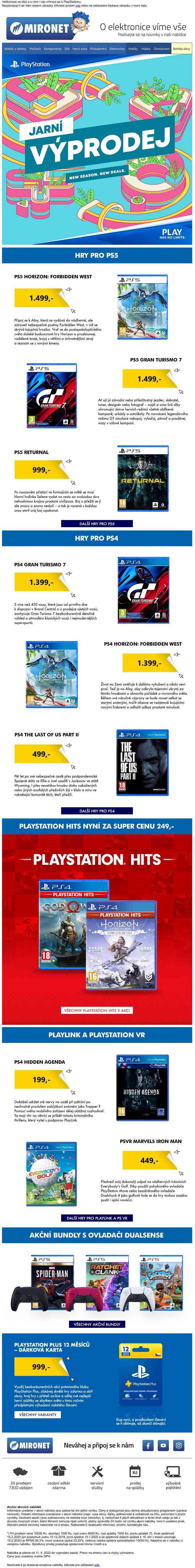 PlayStation jarní výprodej