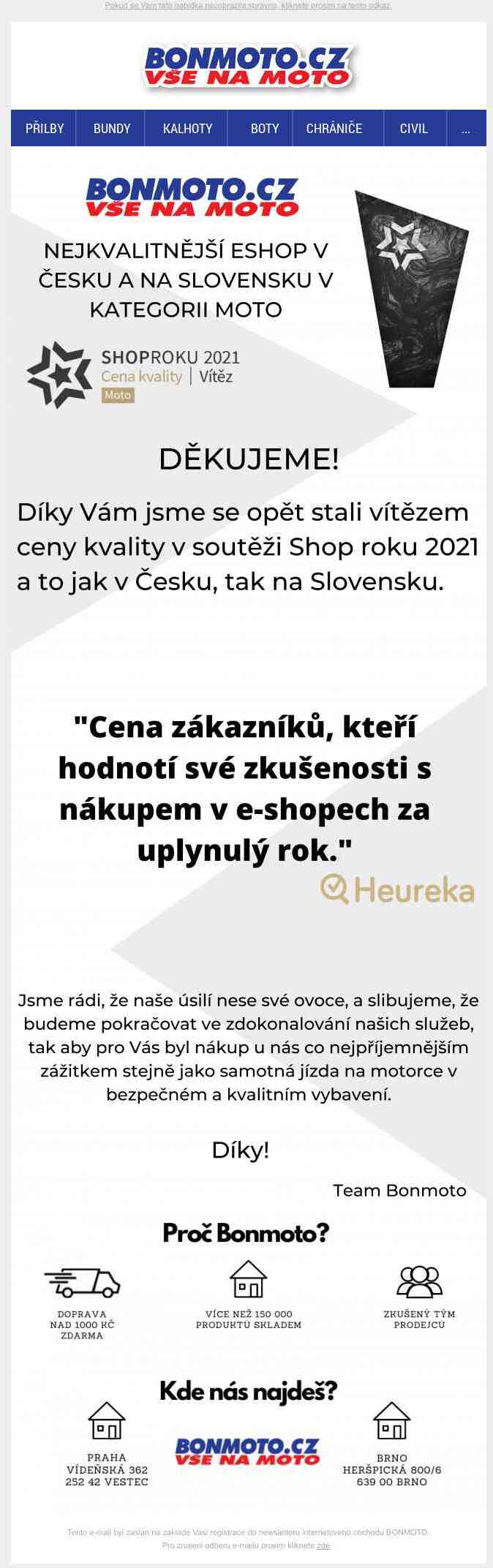 Vítěz soutěže Shop roku 2021