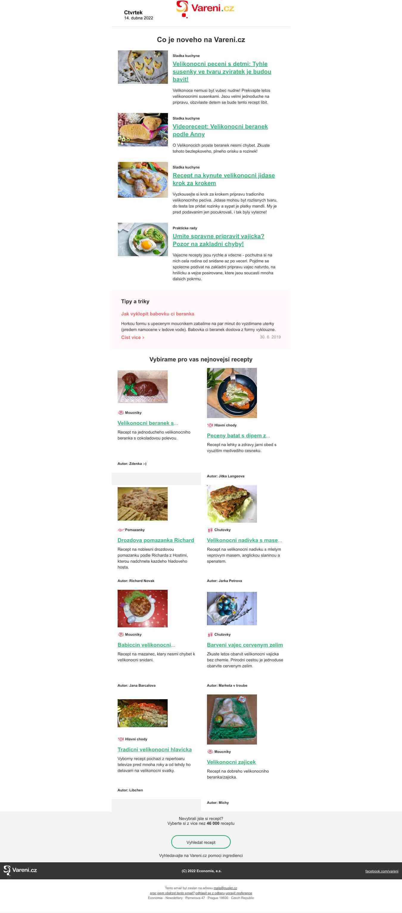 Velikonoční beránek s pudinkem, Pečený batát s dipem z medvědího česneku a další desítky nových receptů / OS