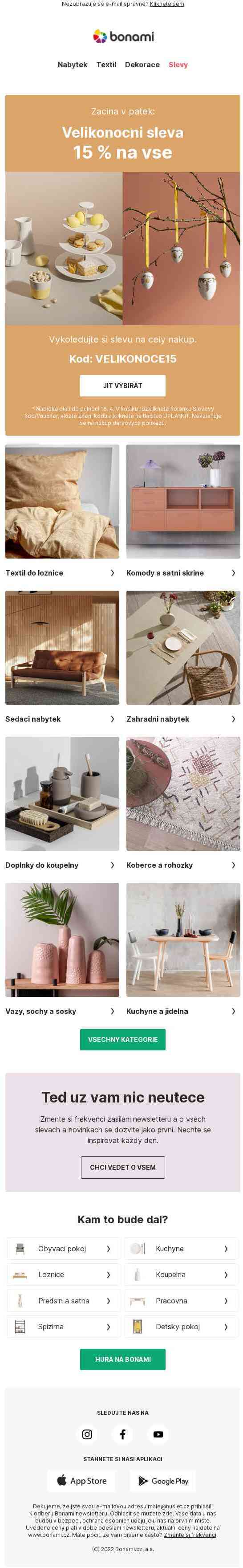 Velikonoční sleva 10 % na vše | Začíná v pátek