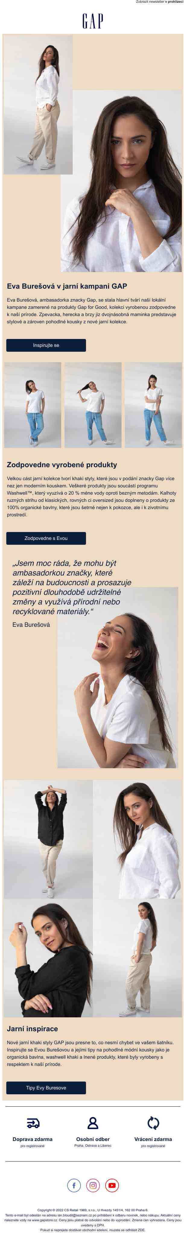 Jarní kampaň s Evou Burešovou