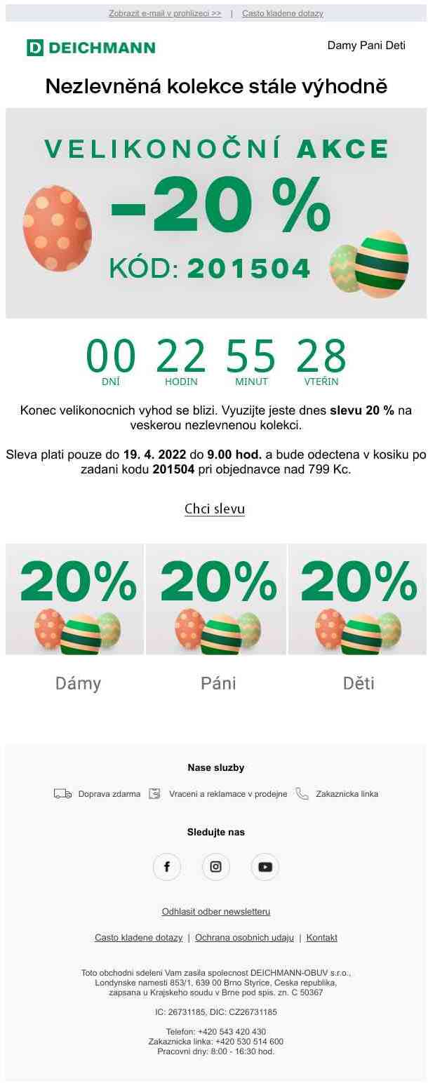 Nepropásněte slevu 20 %!