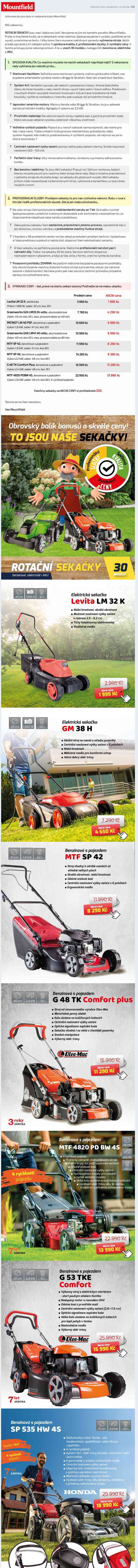 Nejen výjimečné sekačky, nejen vynikající ceny, ale i královské služby…