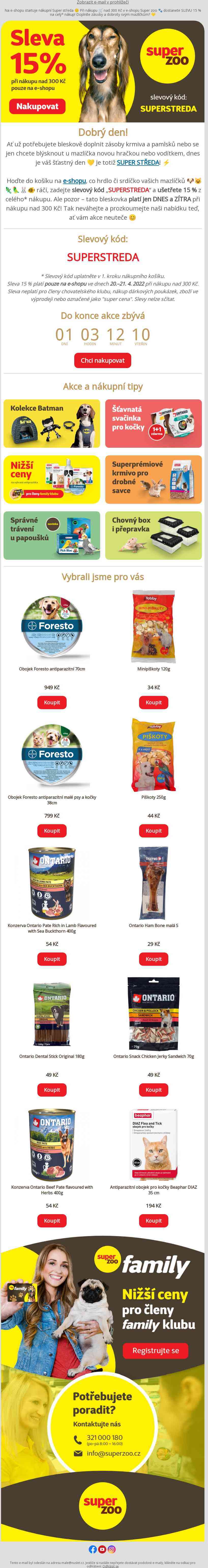 💛 SLEVA 15 % na nákupy. Jen dnes a zítra!
