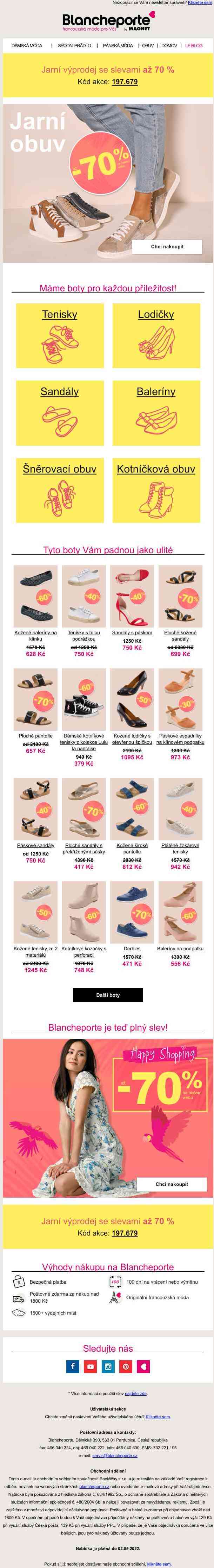 Pohodlná i stylová obuv → -70 %