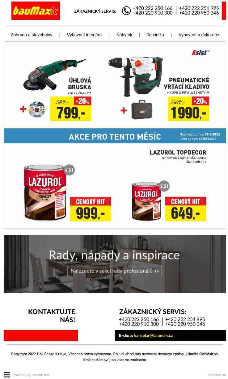 ☰ 📢 NEPROMEŠKEJTE DUBNOVÉ AKČNÍ CENY