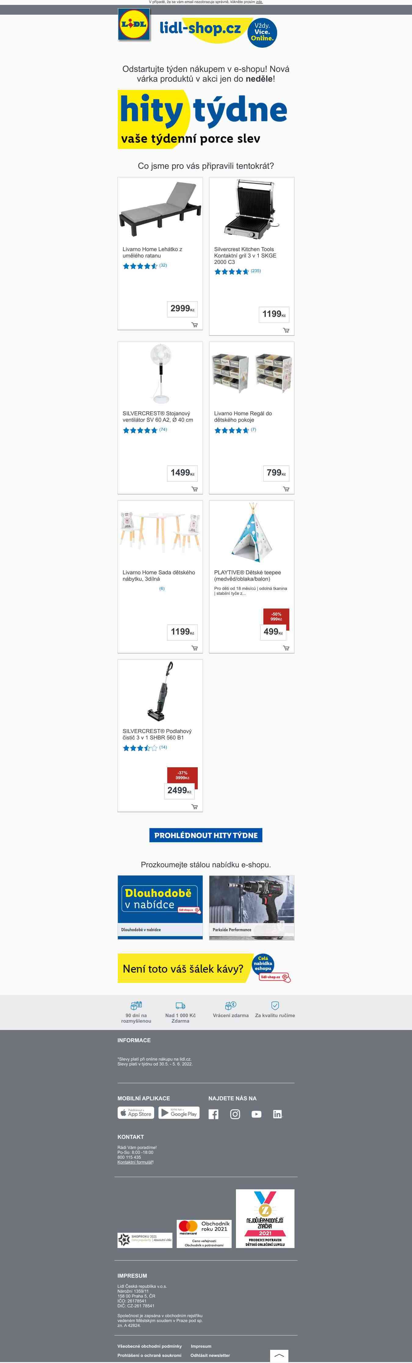 lidl-shop.cz | Hity týdne - pravidelná porce slev do 5. 6.