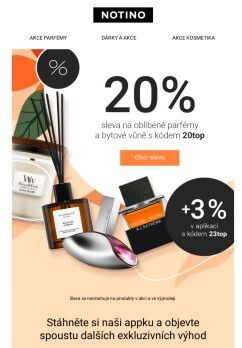 Chcete 23% slevu na TOP parfémy a bytové vůně? Čeká v naší appce.