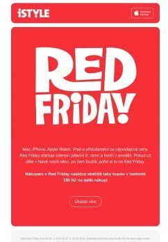Red Friday výprodej už brzy 🎈