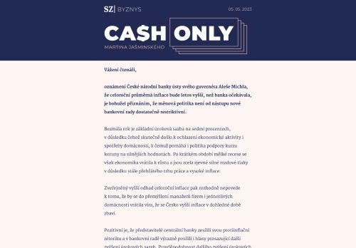 Cash Only: ČNB se usvědčila z nedostatečného boje s inflací. Na tahu je teď vláda