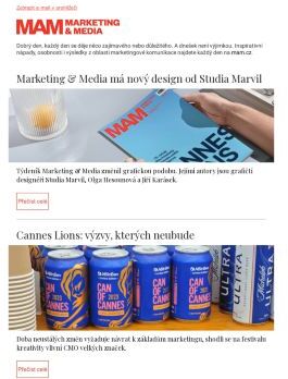 MAM v novém designu – Bild propustí novináře kvůli AI – Výzvy z Cannes Lions