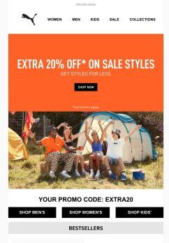 An EXTRA 20% OFF* Sneakers & Shoes, Just For You
