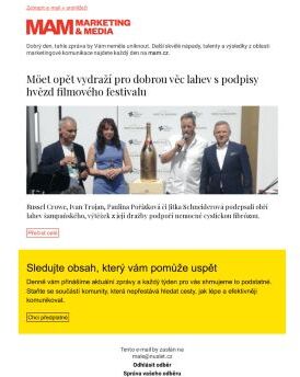 MAM aktualita - Möet opět vydraží pro dobrou věc lahev s podpisy hvězd filmového festivalu