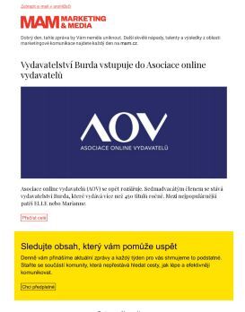 MAM aktualita - Vydavatelství Burda vstupuje do Asociace online vydavatelů