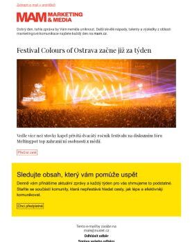 MAM aktualita - Festival Colours of Ostrava začne již za týden