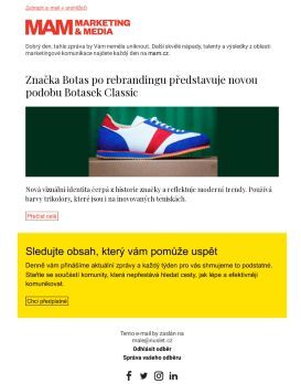MAM aktualita - Značka Botas po rebrandingu představuje novou podobu Botasek Classic