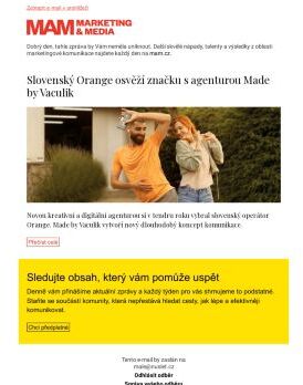 MAM aktualita - Slovenský Orange osvěží značku s agenturou Made by Vaculik