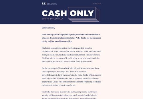 Cash Only: Tokenizace digitálních peněz přinese prudký ekonomický růst.
