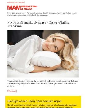 MAM aktualita - Novou tváří značky Vivisense v Česku je Taťána Kuchařová