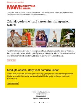 MAM aktualita - Zalando „oslevuje“ páté narozeniny v kampani od Symbia