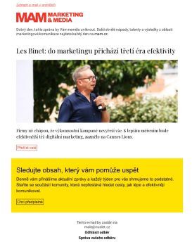 MAM aktualita - Les Binet: do marketingu přichází třetí éra efektivity