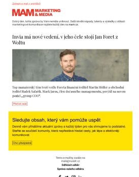 MAM aktualita - Invia má nové vedení, v jeho čele stojí Jan Foret z Woltu