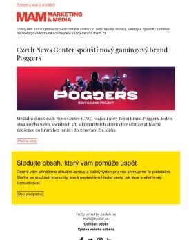MAM aktualita - Czech News Center spouští nový gamingový brand Poggers