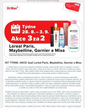 HIT TÝDNE: AKCE 3za2 Loréal Paris, Maybelline, Garnier a Mixa