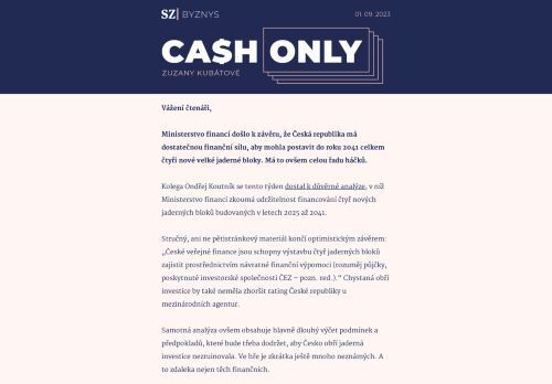 Cash Only: Jaderná analýza Ministerstva financí stojí na vodě.