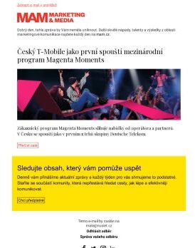 MAM aktualita - Český T-Mobile jako první spouští mezinárodní program Magenta Moments